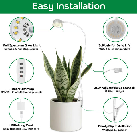 YKeluxon 10-level dimmable brightness lets you tailor intensity.