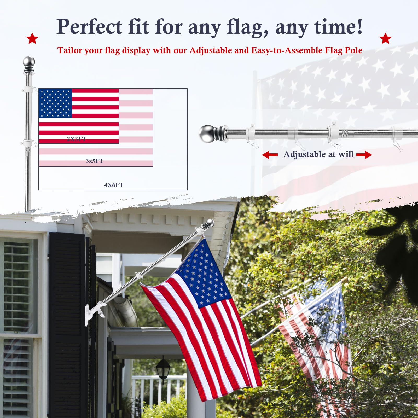 YKFLY outdoor flag pole installation demonstrates practical mounting setup.
