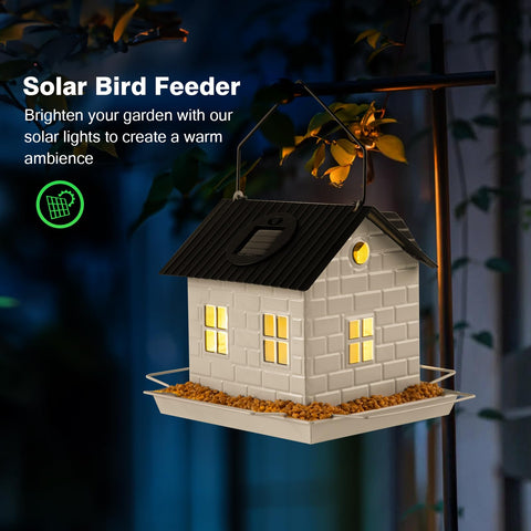 YKNTGIAO squirrel-proof top design prevents roof access for undisturbed feeding.