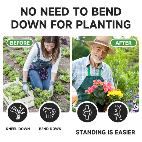 YKTEEDENS raised bed suited for balcony or patio gardening.