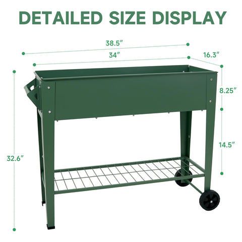 YKTEEDENS durable raised bed with stainless steel and powder coating for outdoor use