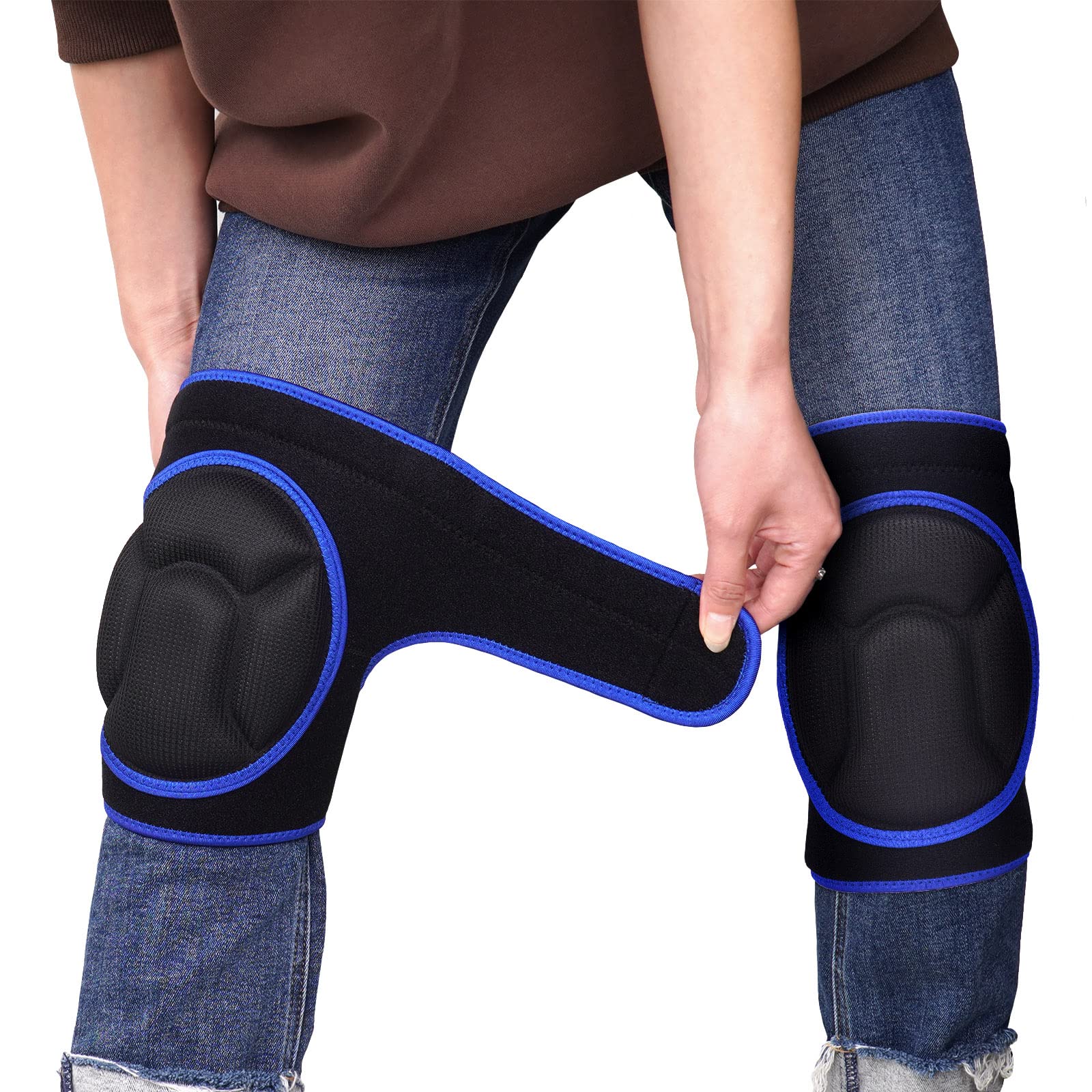 YKTSUJ knee pad with adjustable straps for a secure, personalized fit.