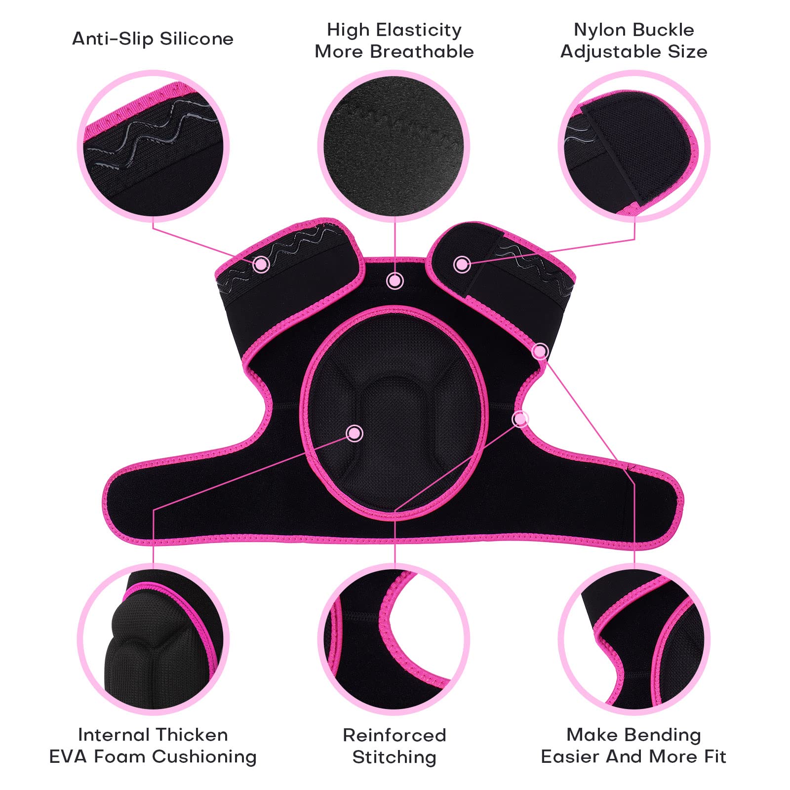 YKTSUJ knee pad breathable polyester keeps you cool and comfortable.