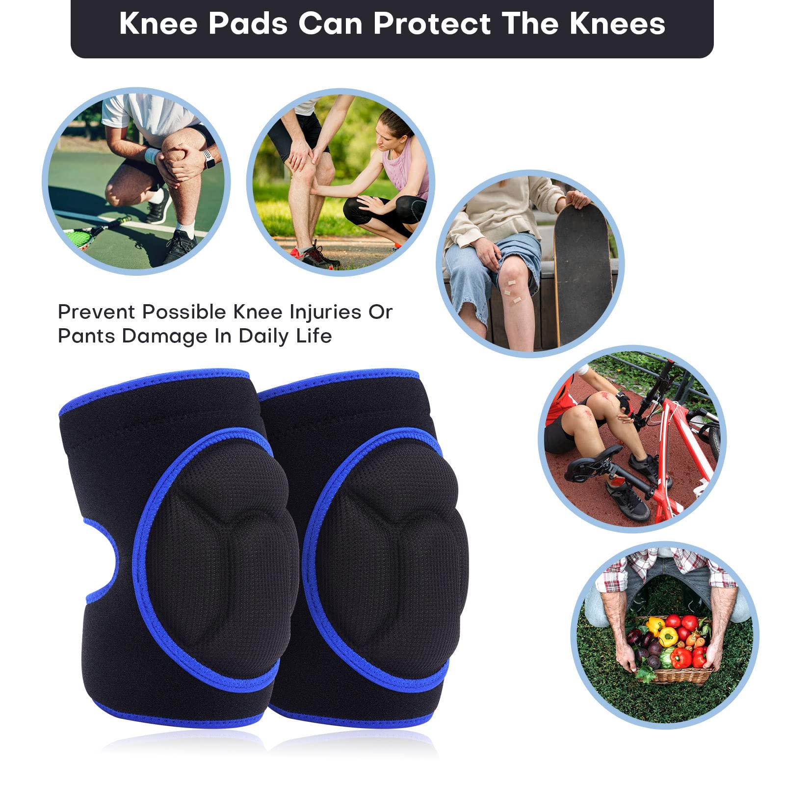 YKTSUJ knee pad soft padding cushions knees during tasks.