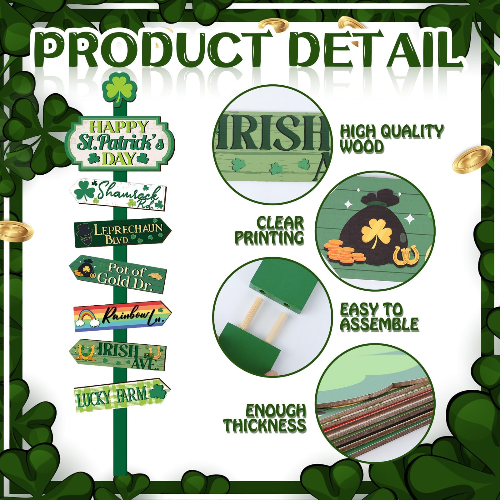 YLOLUL lawn display of seven signs creates a vivid outdoor focal point.