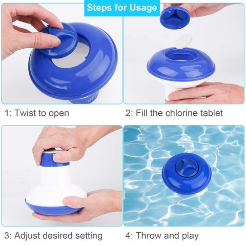 YLYL chlorine/bromine floater twist-lock cap for secure storage.