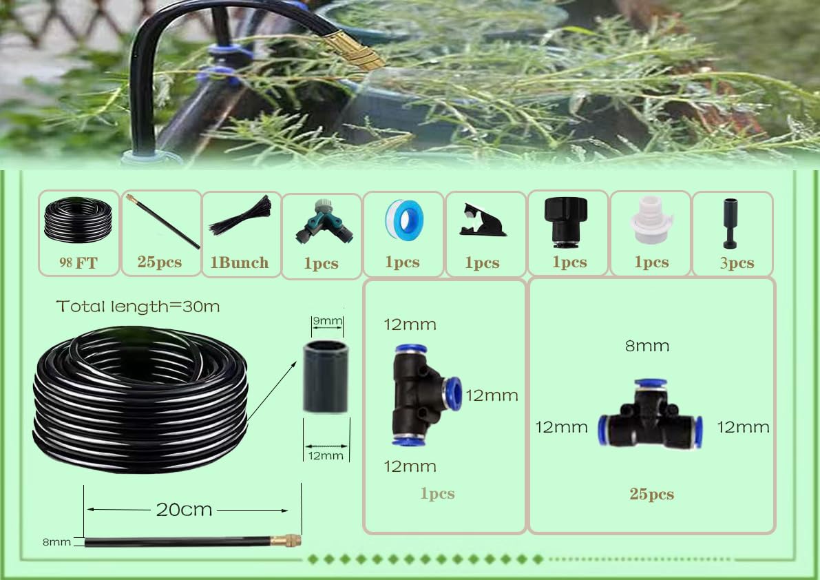 YLYMNHCY copper nozzles 360° adjustable for precise coverage.