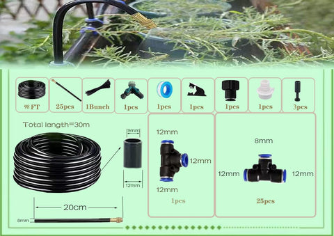 YLYMNHCY copper nozzles 360° adjustable for precise coverage.