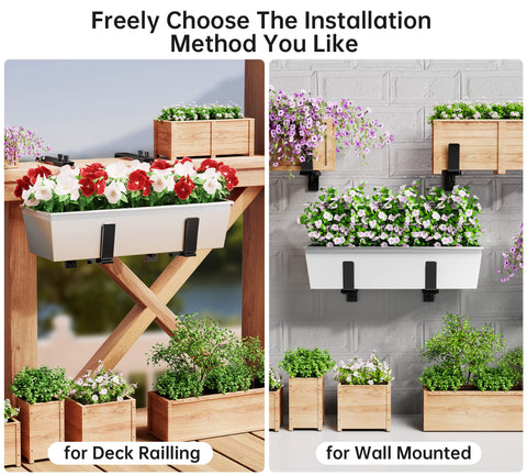 Y&amp;M iron planter hanger designed for wall mounting outdoors