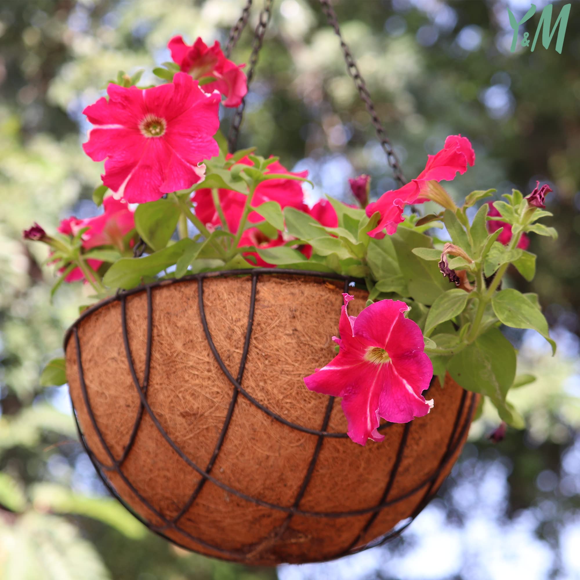 Y&M natural coconut fiber liner decorative-planter fit for 16 inches