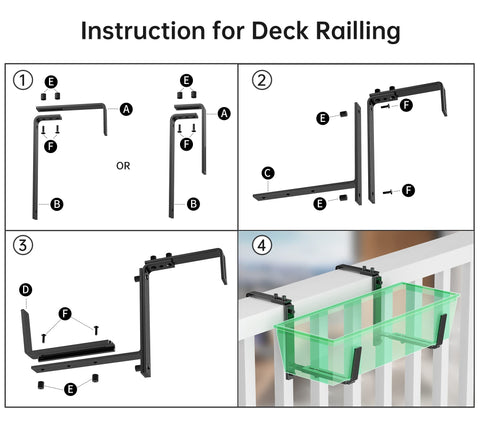 Y&M rail-friendly brackets attach to fences and railings for flexible planters.