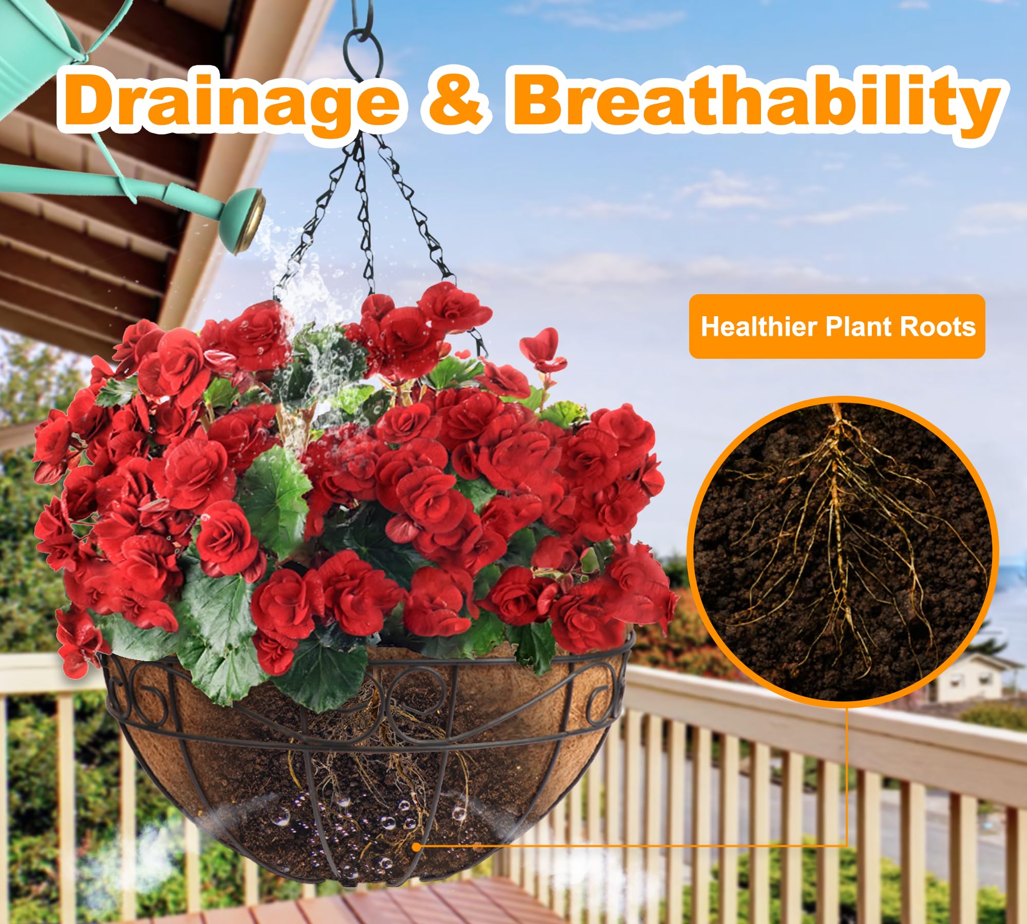 Y&M water-release feature helps balance moisture as soil dries.