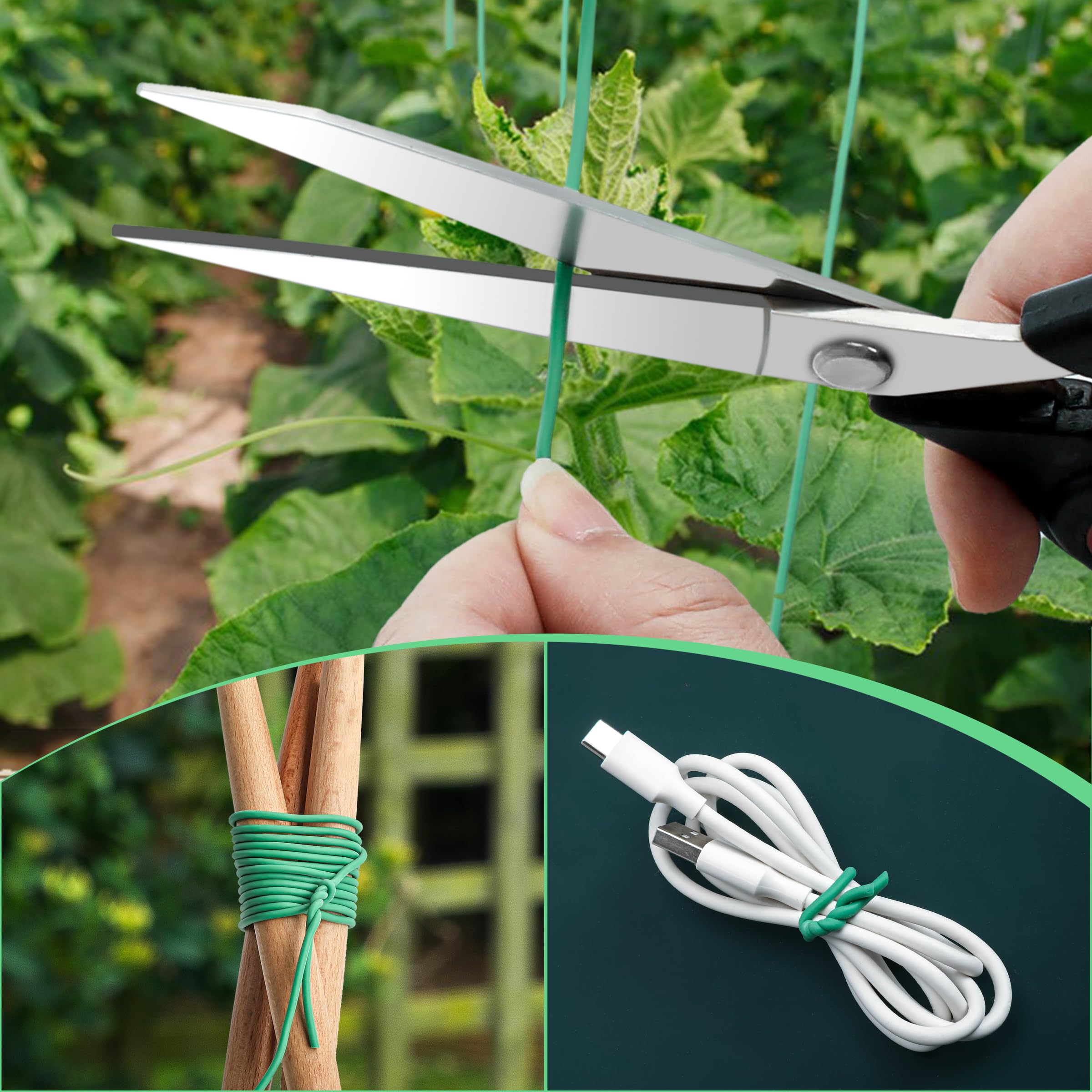 YMHB extended-length tie enables securing many plants across large setups.