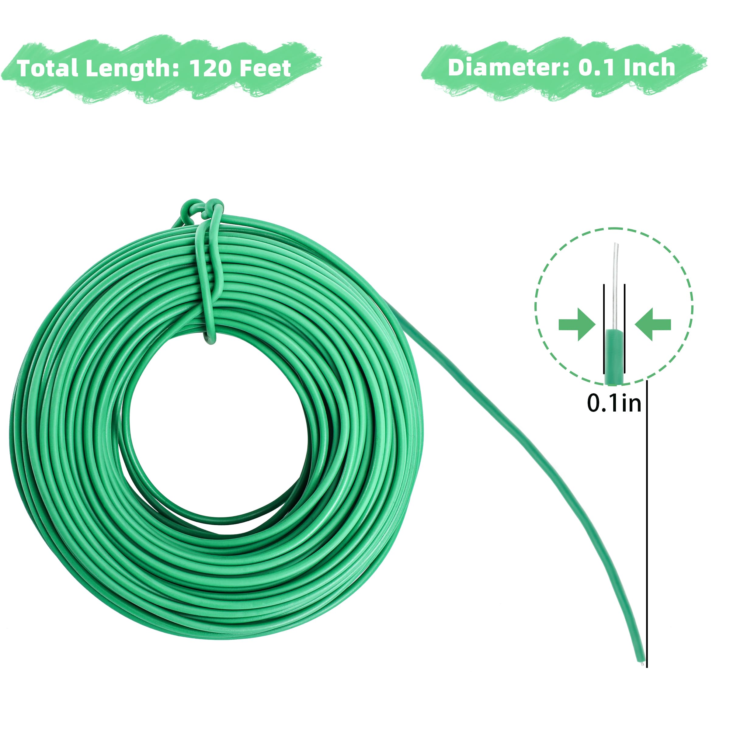 YMHB green garden tie stabilizes stems without damaging them in wind.