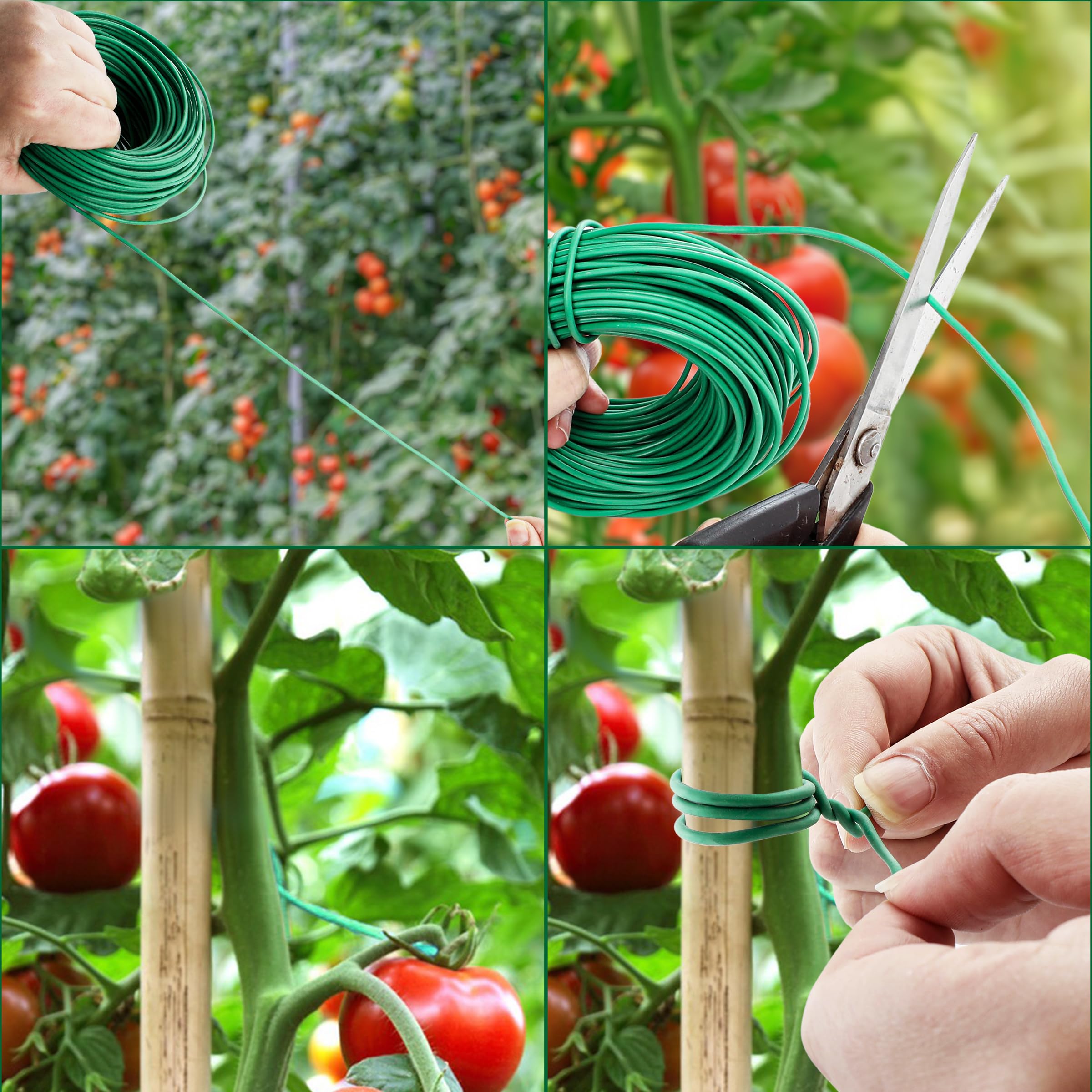 YMHB metal-core garden tie adds strong support for outdoor vines.