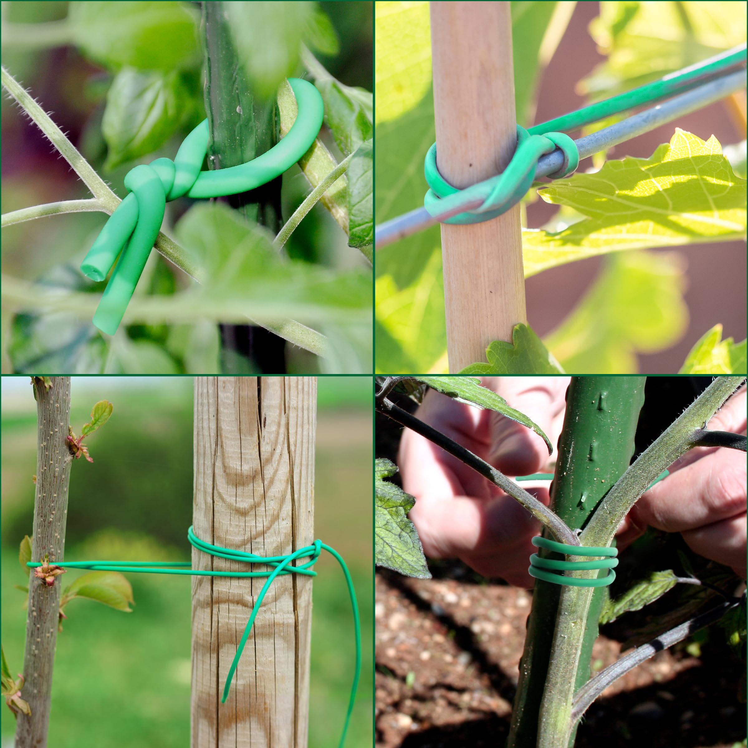 YMHB tomato-vine tie provides unobtrusive support for healthy growth.