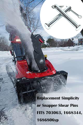 YMHYJY 1686806YP shear pins suitable for fast repairs on Simplicity snowthrowers
