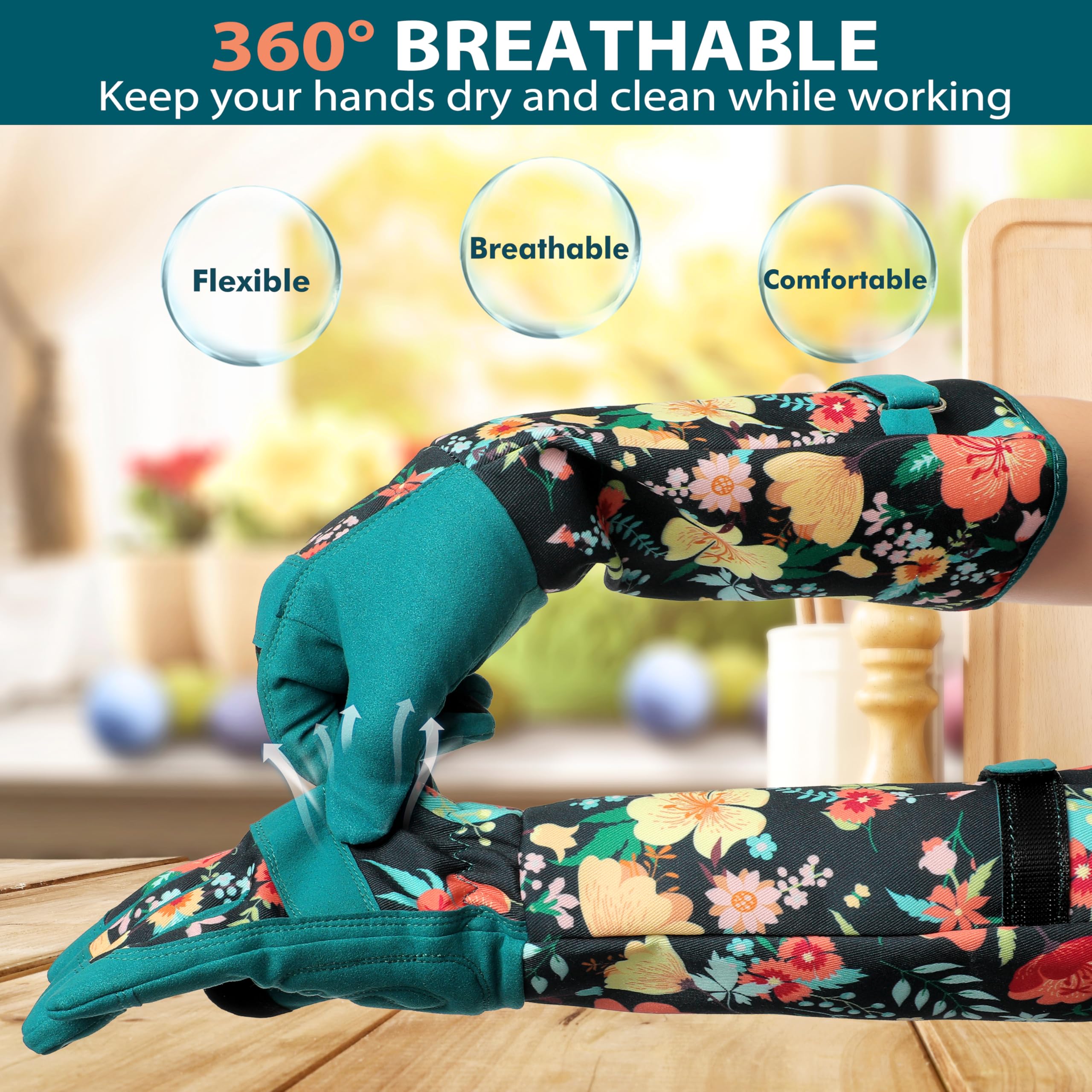 Ymomode gloves with adjustable cuffs for a snug, slip-free fit