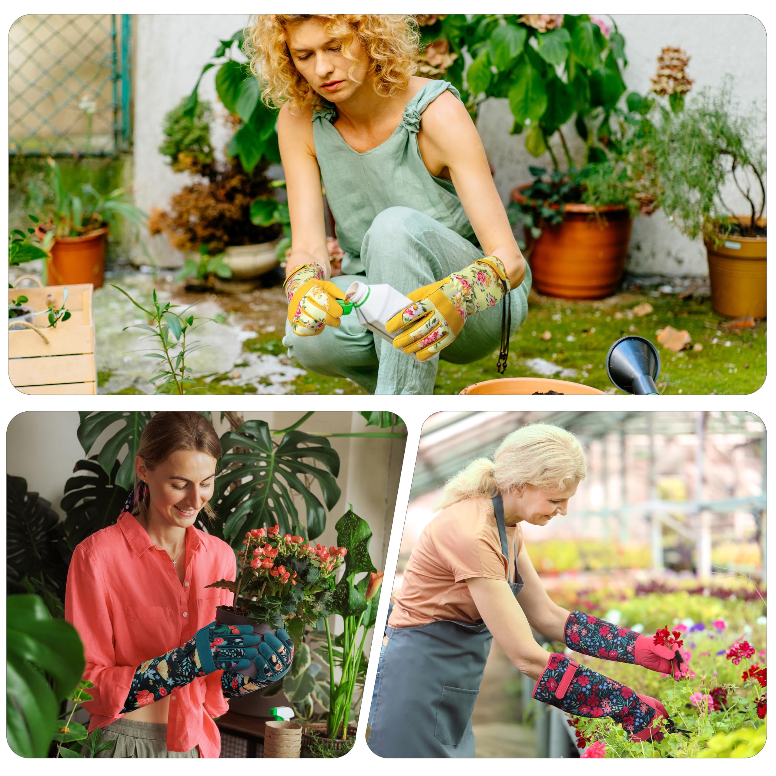 Ymomode floral-design gloves make a charming gift for gardeners