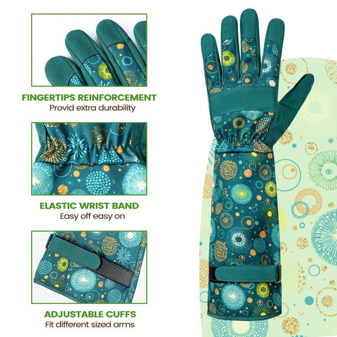 Ymomode women's garden gloves feature breathable back and forearm for comfort