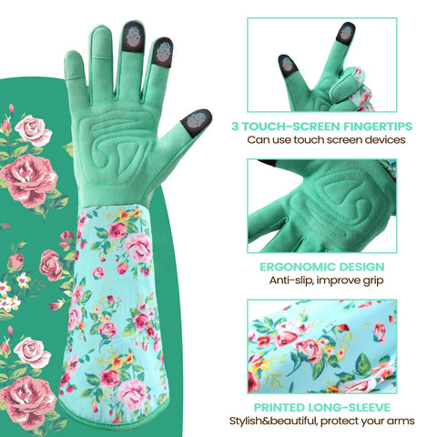 Ymomode elastic wrist and adjustable cuffs prevent slips and debris entry