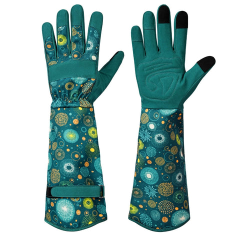 Ymomode garden gloves for women with long-sleeve design protect hands during gardening tasks