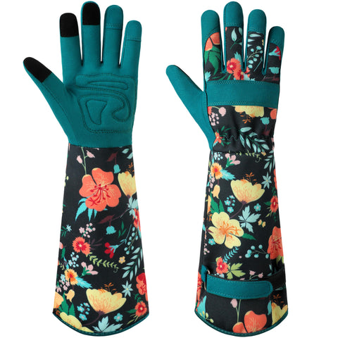 Ymomode women's long-sleeve garden gloves protect hands during gardening tasks