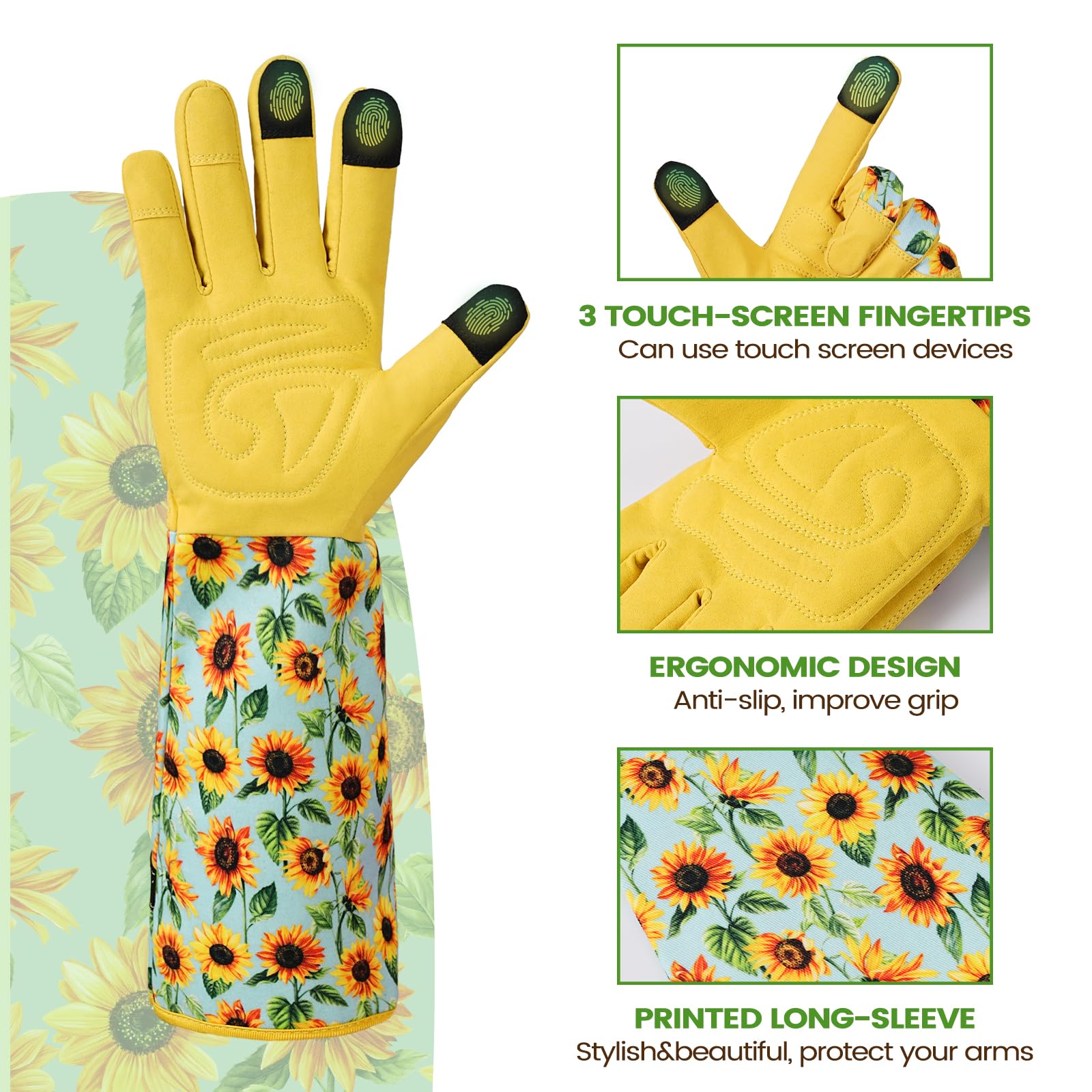 Elastic wrist and adjustable cuffs ensure a snug, secure fit on Ymomode gloves