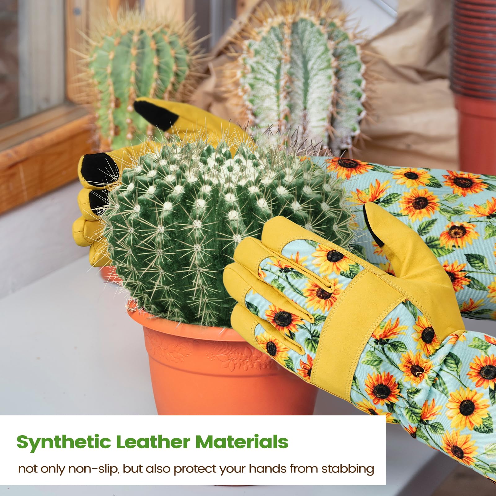 Ymomode women's garden gloves ideal for gardening, pruning, and light outdoor work