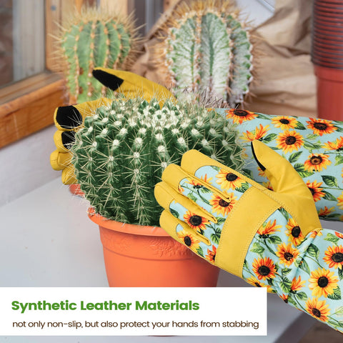 Ymomode women's garden gloves ideal for gardening, pruning, and light outdoor work