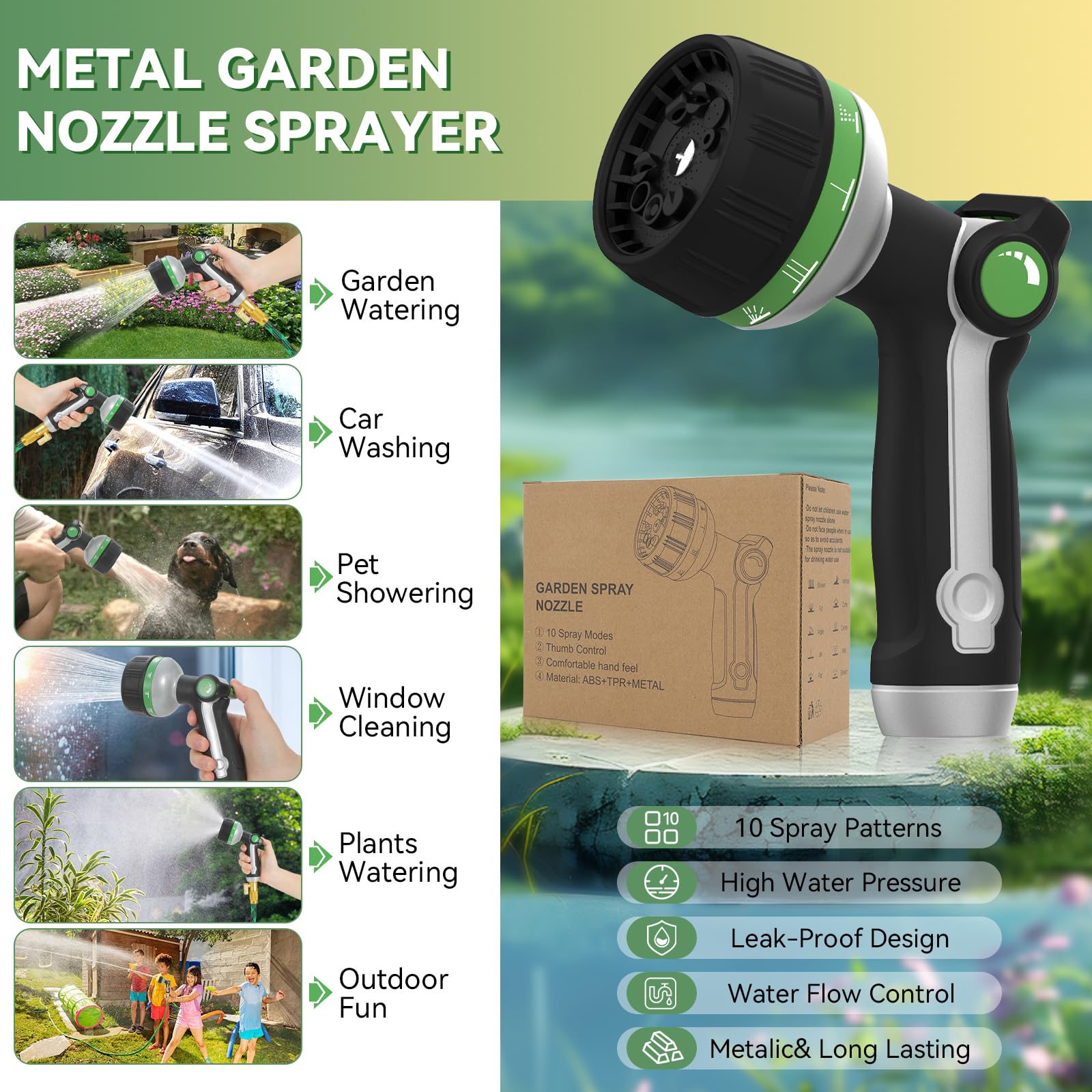 YMTEEDIO nozzle with thumb control design for easy flow management