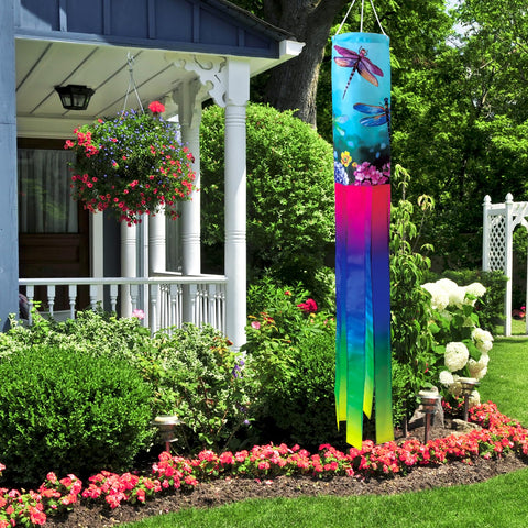 YMYIELD windsock shows six rainbow tails fluttering in breeze