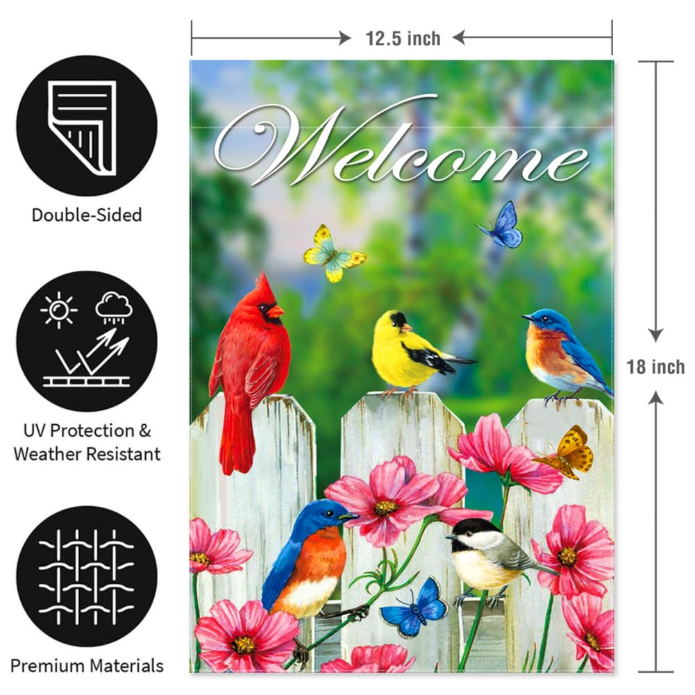 YMYIELD 12.5x18 inch flag ideal for porch or garden entrances.