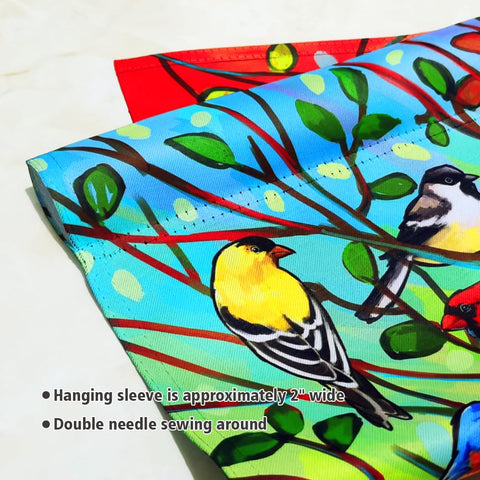 YMYIELD patio flag enhances garden decor on decks and verandas.