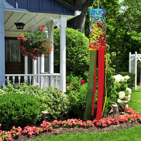YMYIELD Windsock with colorful tails catching the breeze for eye-catching garden decor