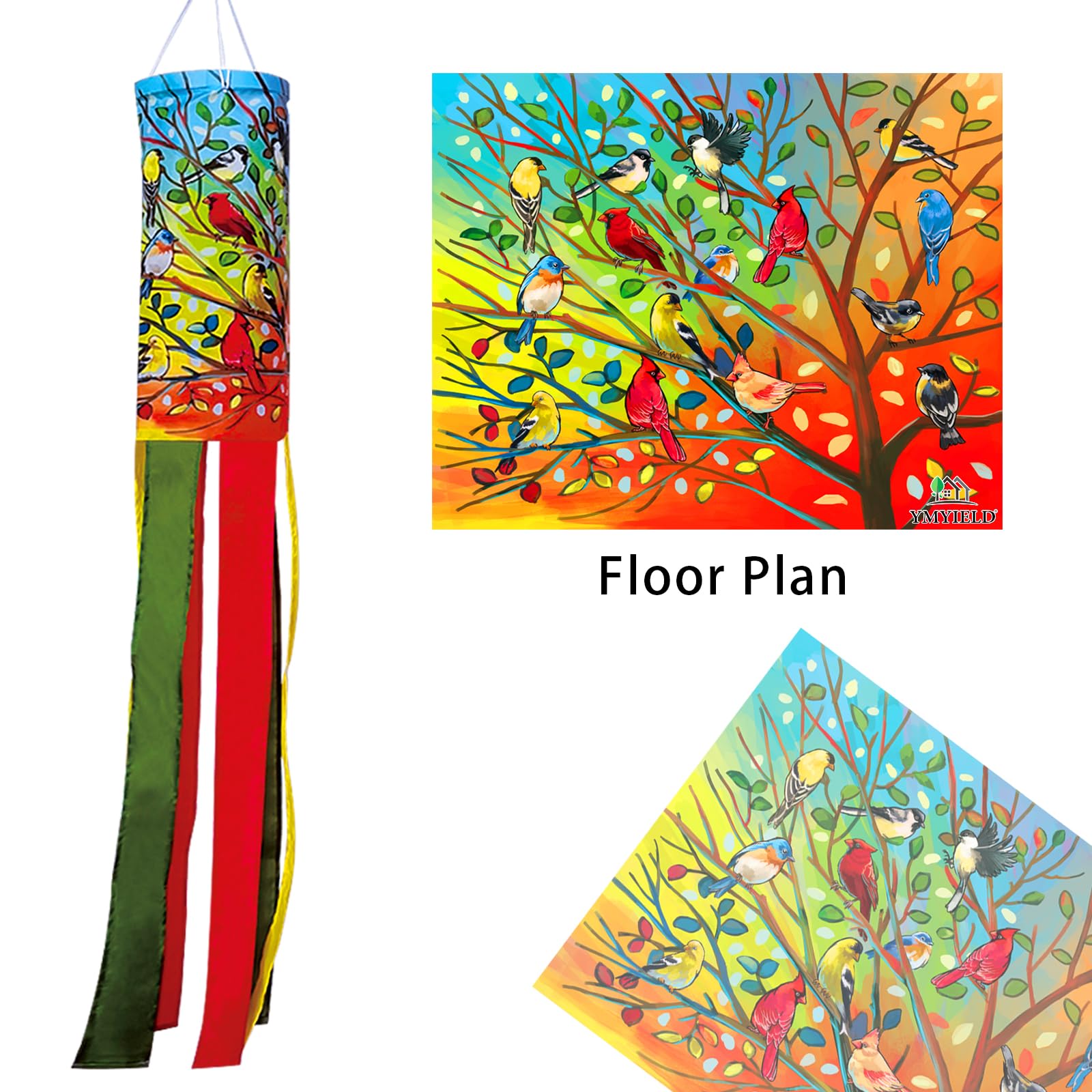Weather-resistant polyester windsock from YMYIELD preserves color in outdoor display