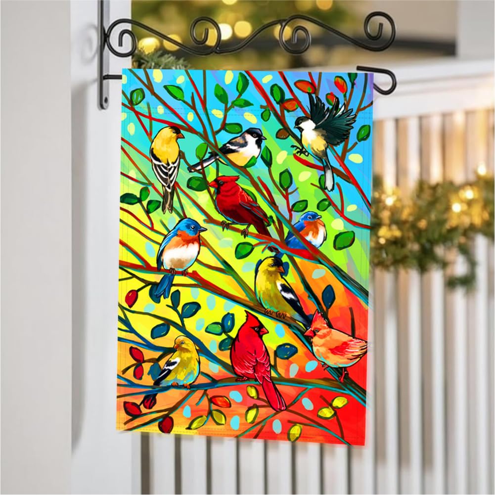 YMYIELD welcome flag adds decorative charm to patios and porches.