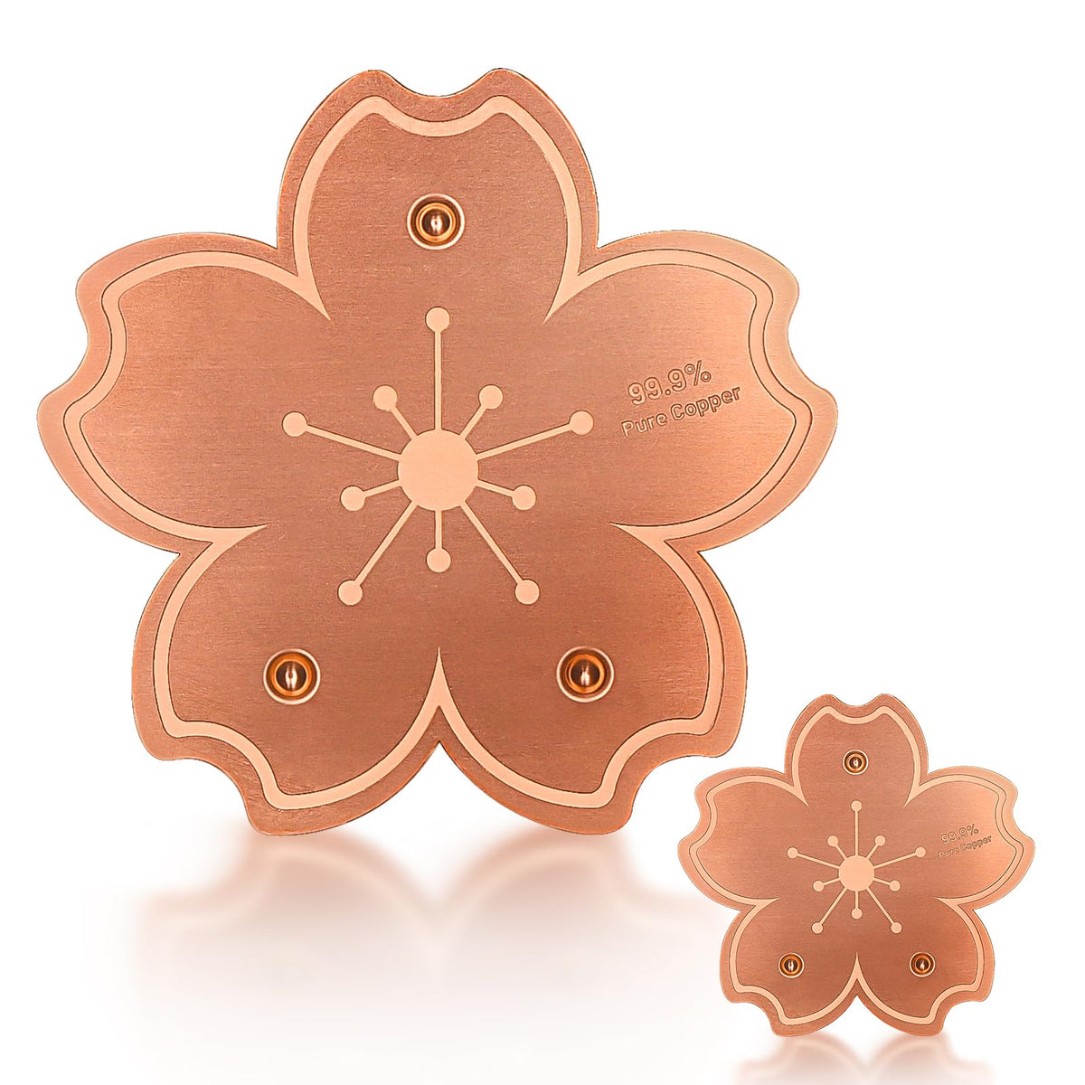 Yncotte copper bird bath disk 2-pack stabilizes water for visiting birds