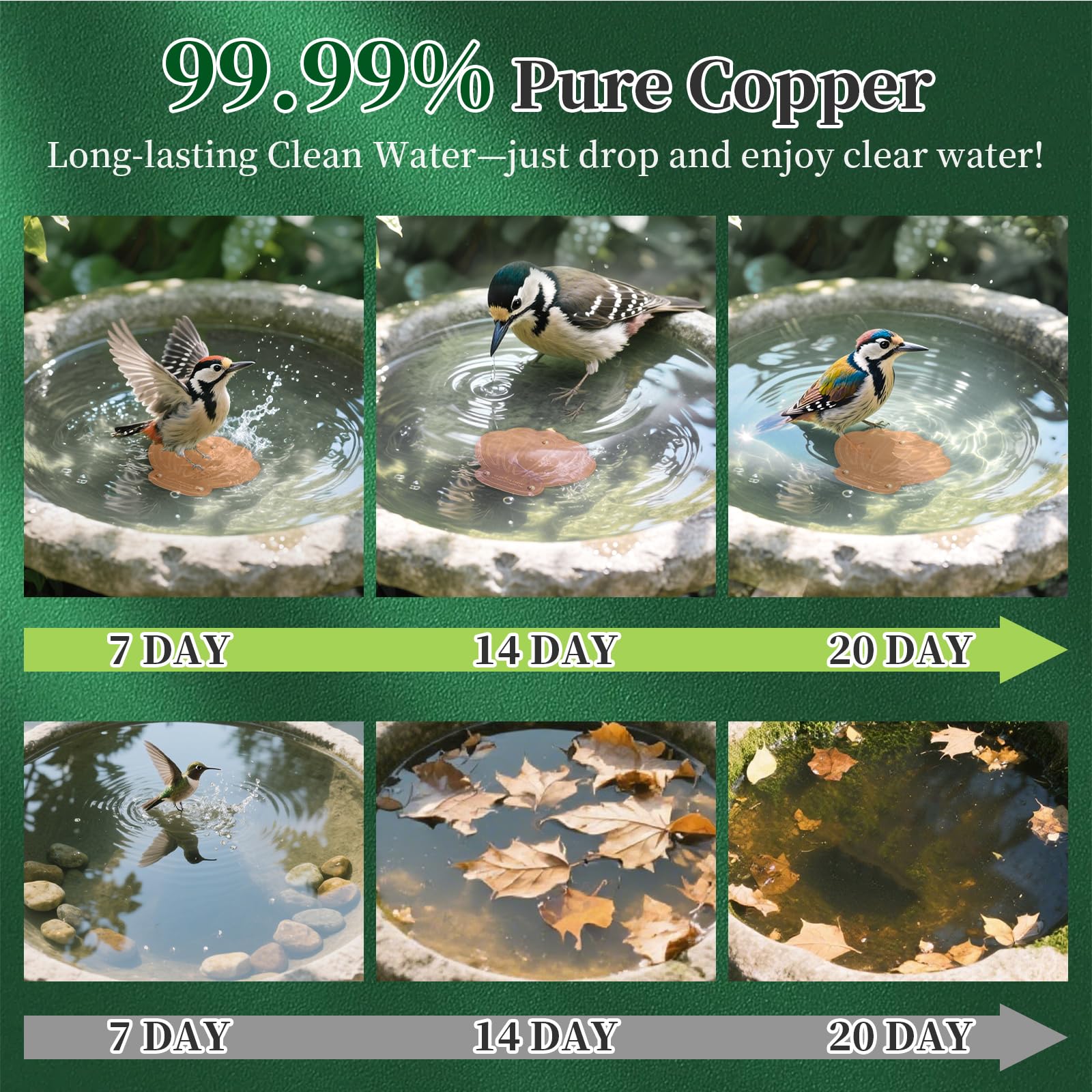 Yncotte copper disk purifies outdoor bath water with ion release.