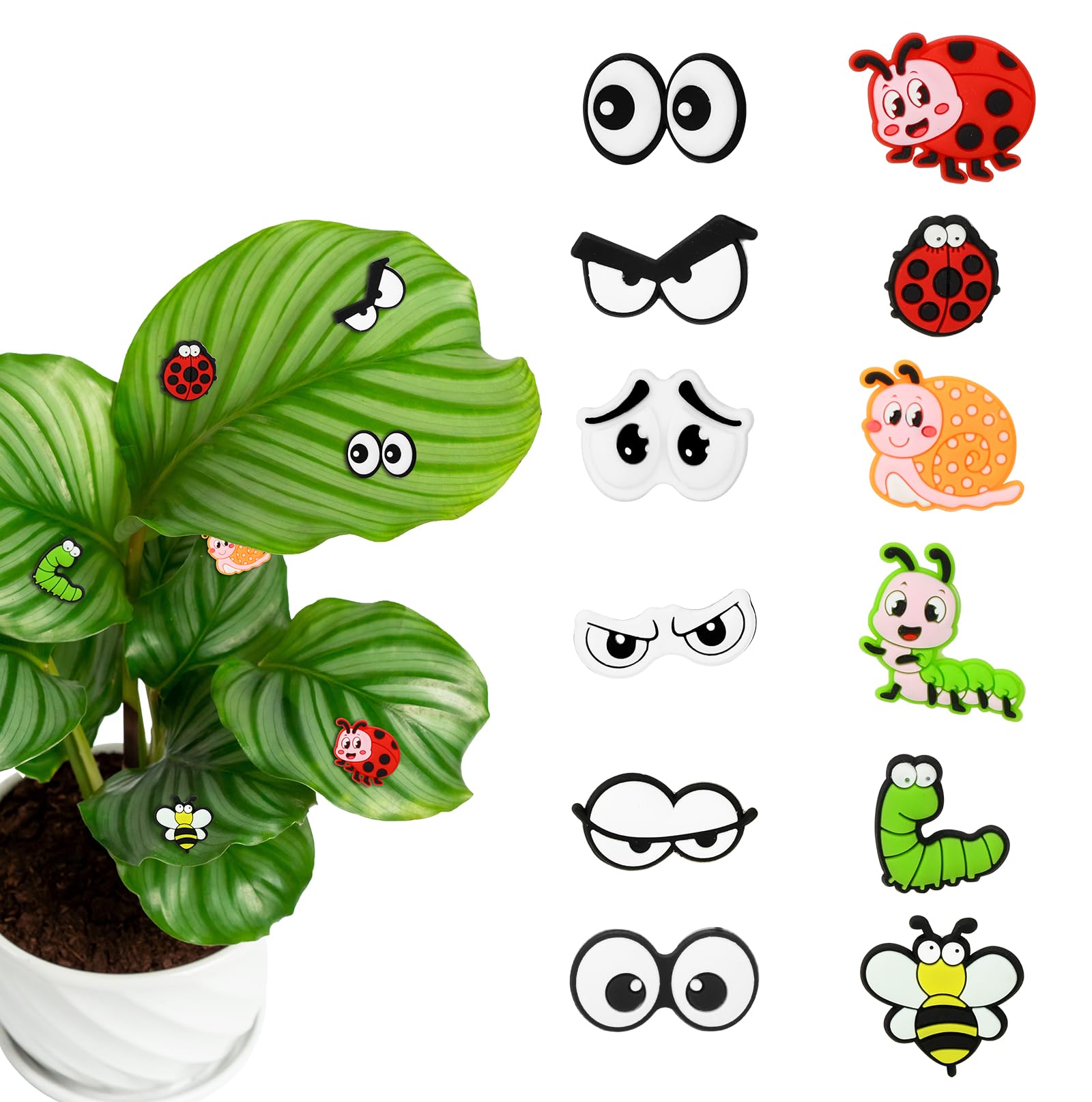 Yncotte plant magnets 12-face charms brightening a pot and sparking smiles.