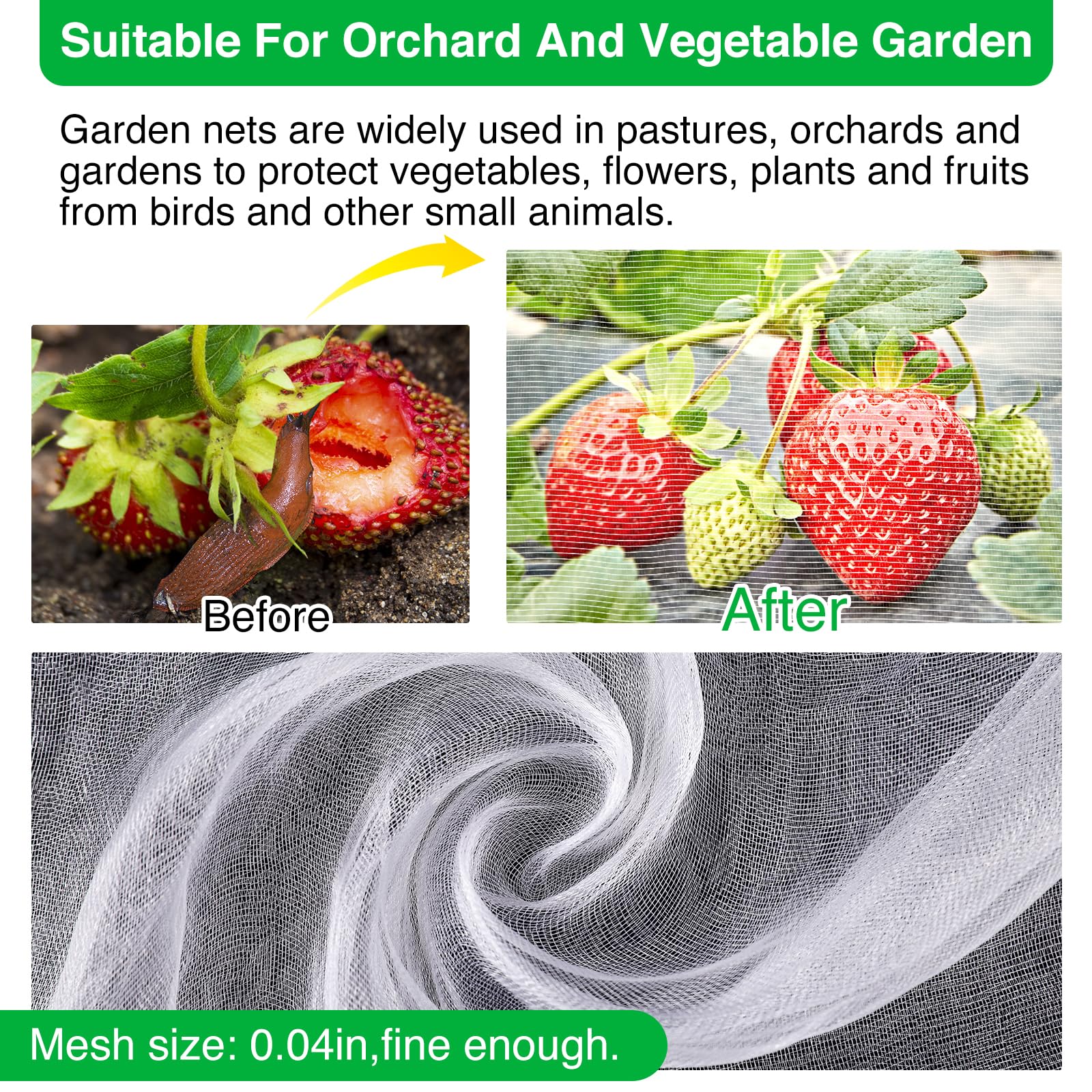 Tomatoes covered by YNERHAI netting to deter pests