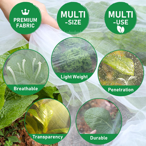 YNERHAI ultra-fine mesh 0.04 inch lets rain and breeze reach plants.