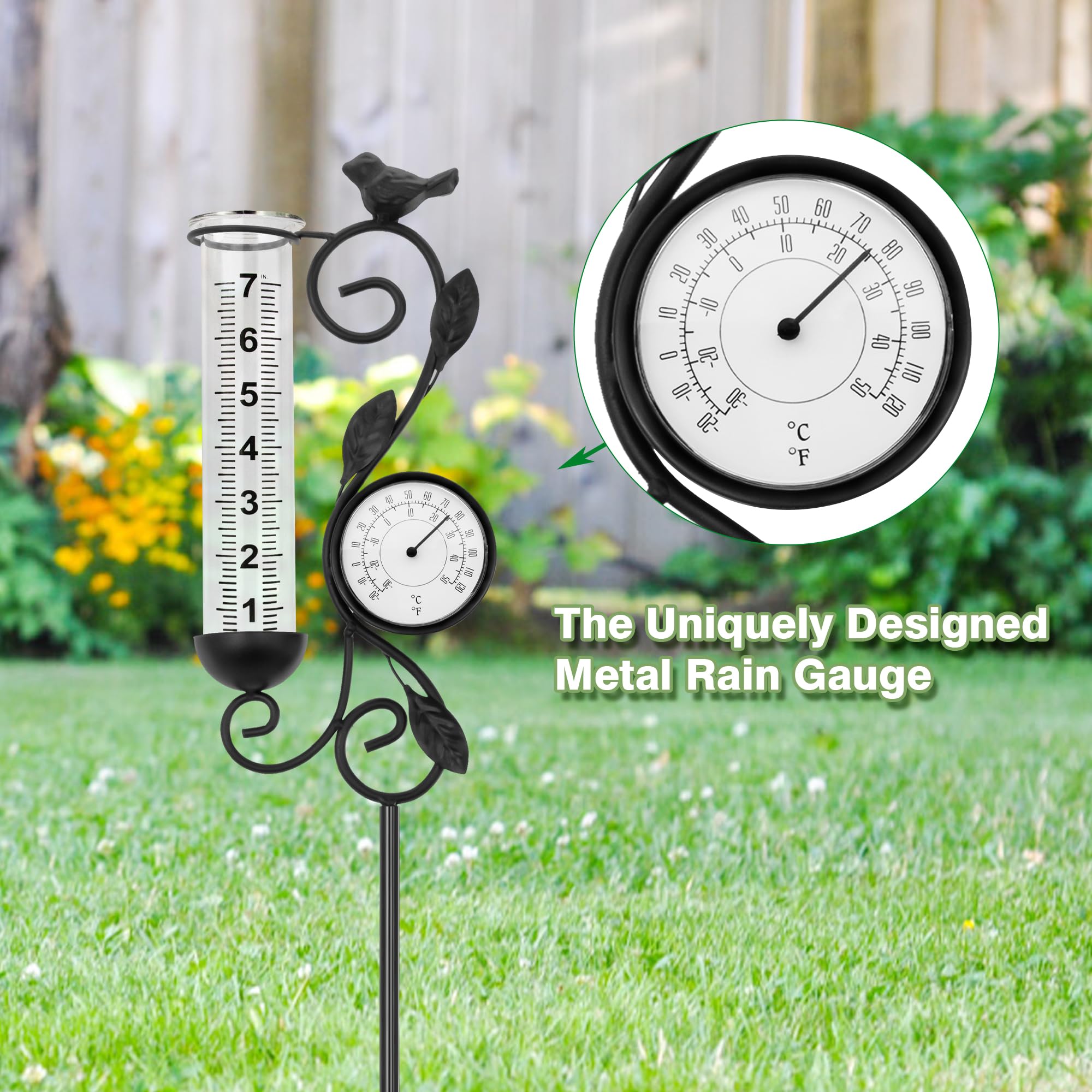 YNGFIL 7-inch glass tube with easy-to-read Celsius/Fahrenheit thermometer.