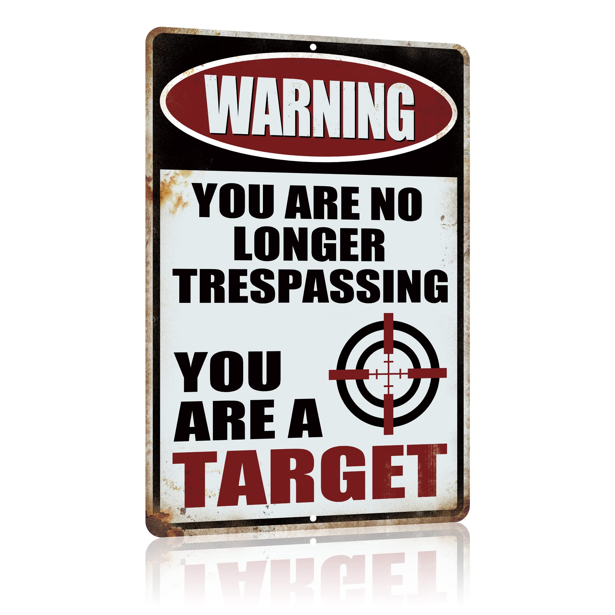 Yniaun Decor funny no trespassing metal tin sign for coffee bar décor