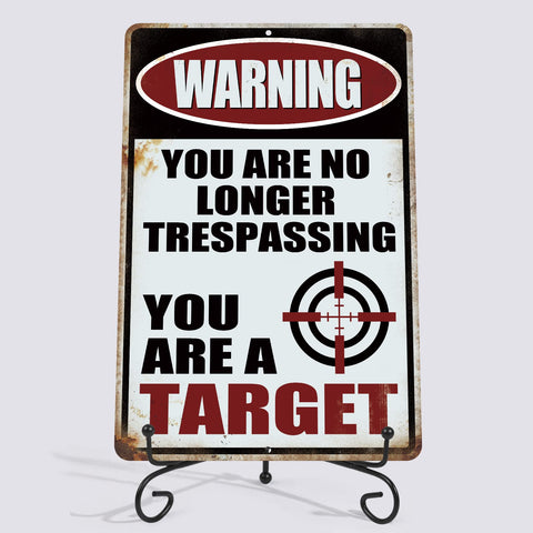 Yniaun Decor warning no trespassing sign for garage
