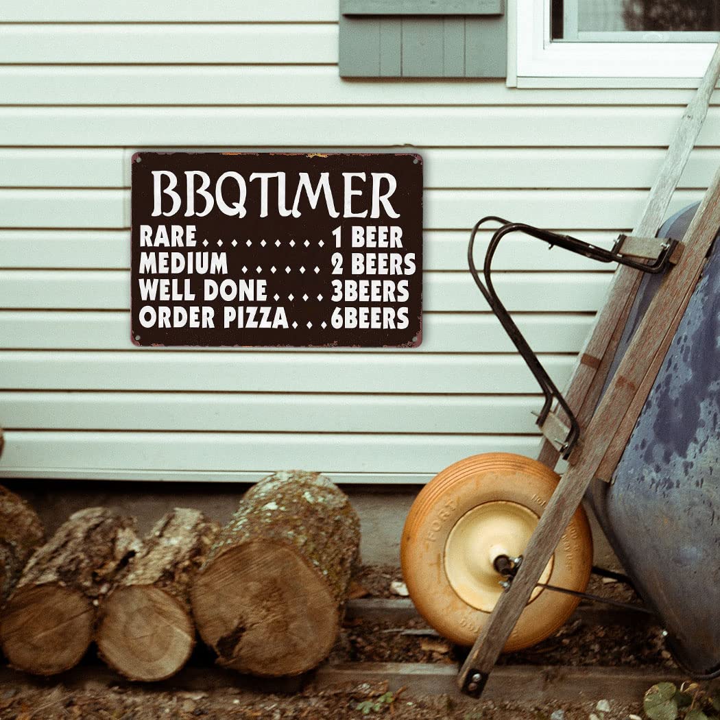 Ynjzk BBQ timer sign wall mount with pre drilled holes for easy hanging