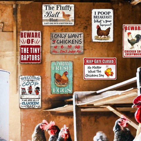 Ynjzk durable outdoor coop sign 8x12 for garden or coop spaces.