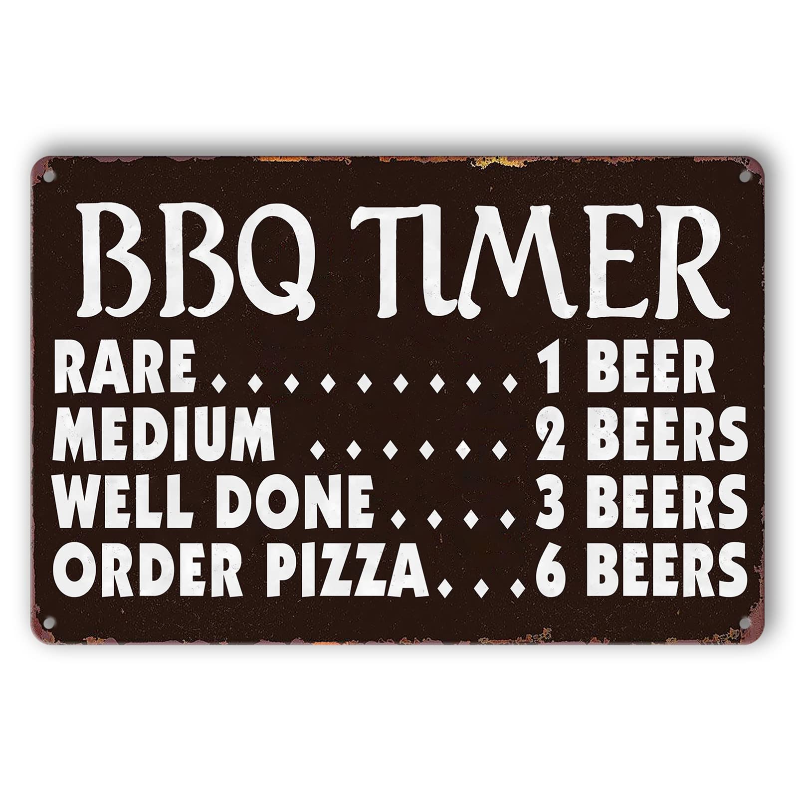 Ynjzk funny kitchen sign retro BBQ timer for wall decor