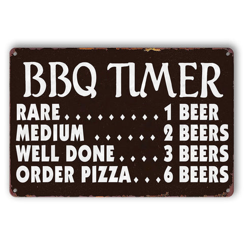 Ynjzk funny kitchen sign retro BBQ timer for wall decor
