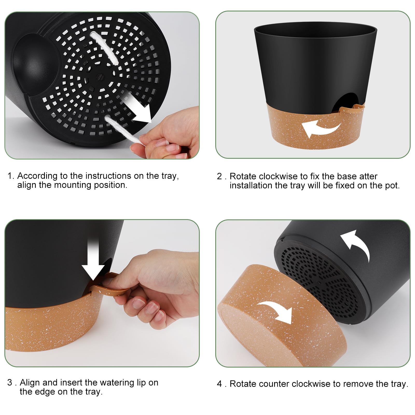 YNNICO 10-inch plant pot showing drainage holes for healthy root air flow.